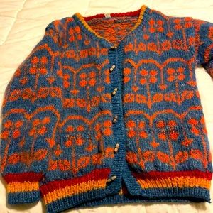 Vintage heavy wool floral coat